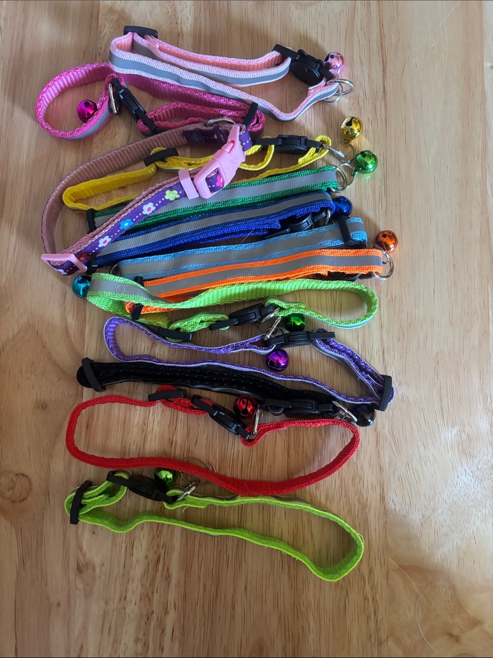 Adjustable Cat Collar with Bell Variety Pack- Multicolor